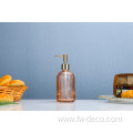 embossed glass liquid hand soap dispenser